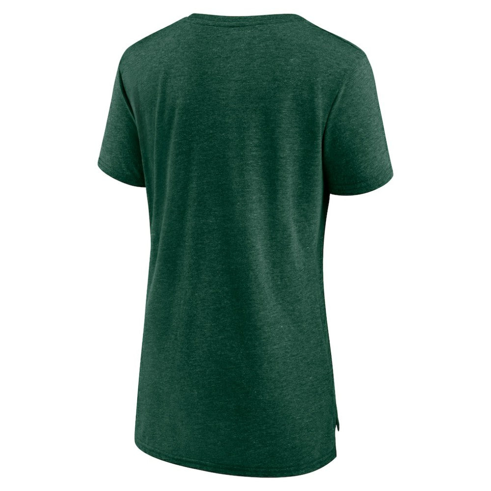 Minnesota Wild Women's Crash the Net Tri-Blend T-Shirt Green