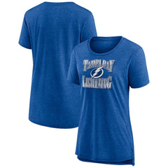Tampa Bay Lightning Women's Crash the Net Tri-Blend T-Shirt Blue