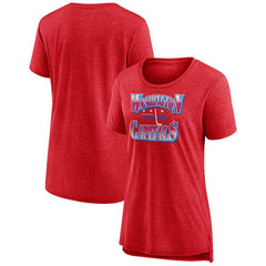 Washington Capitals Women's Crash the Net Tri-Blend T-Shirt Red