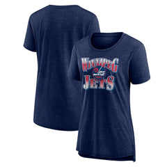 Winnipeg Jets Women's Crash the Net Tri-Blend T-Shirt Navy