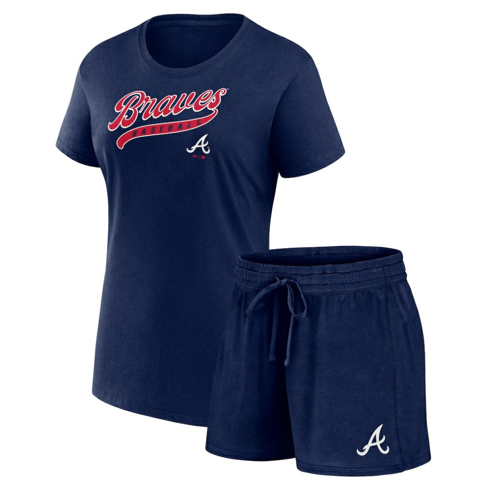 Atlanta Braves Women's Start to Finish T-Shirt & Shorts Combo Pack