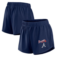 Atlanta Braves Women's Mesh Shorts Navy