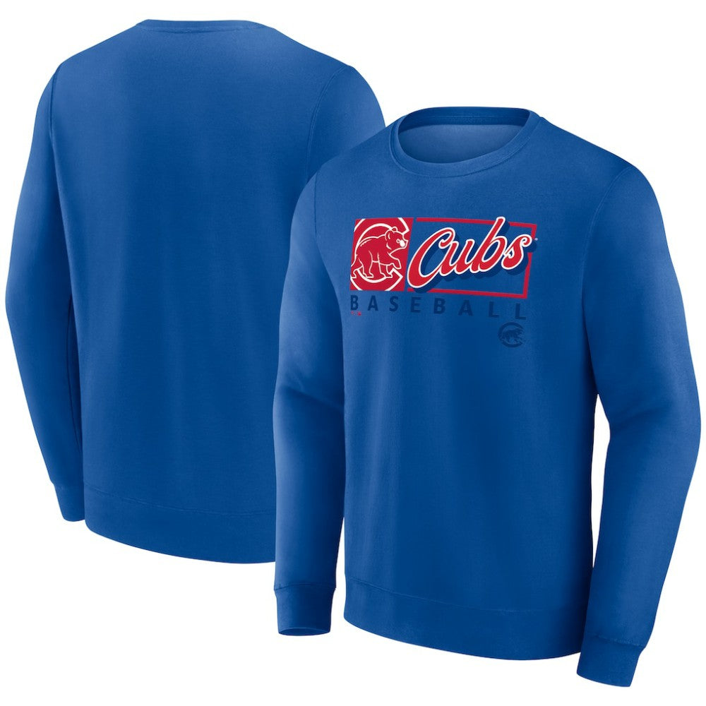 Chicago Cubs Focus Fleece Pullover Sweatshirt Royal