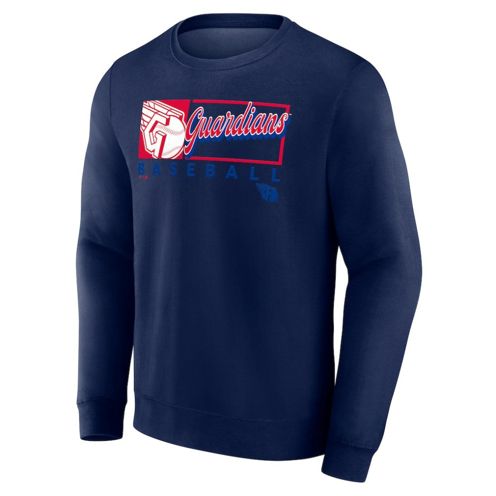 Cleveland Guardians Focus Fleece Pullover Sweatshirt Navy