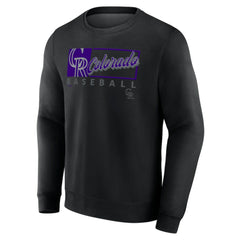 Colorado Rockies Focus Fleece Pullover Sweatshirt Black