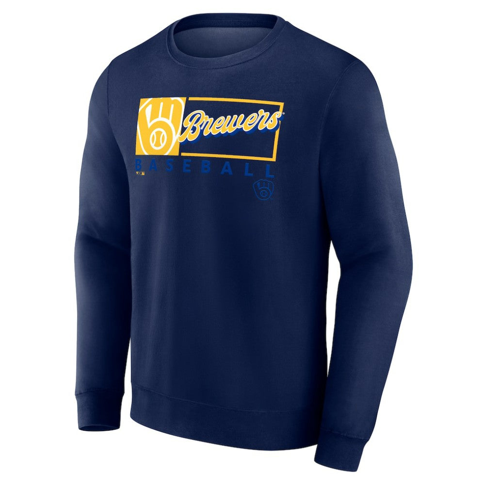 Milwaukee Brewers Focus Fleece Pullover Sweatshirt Navy