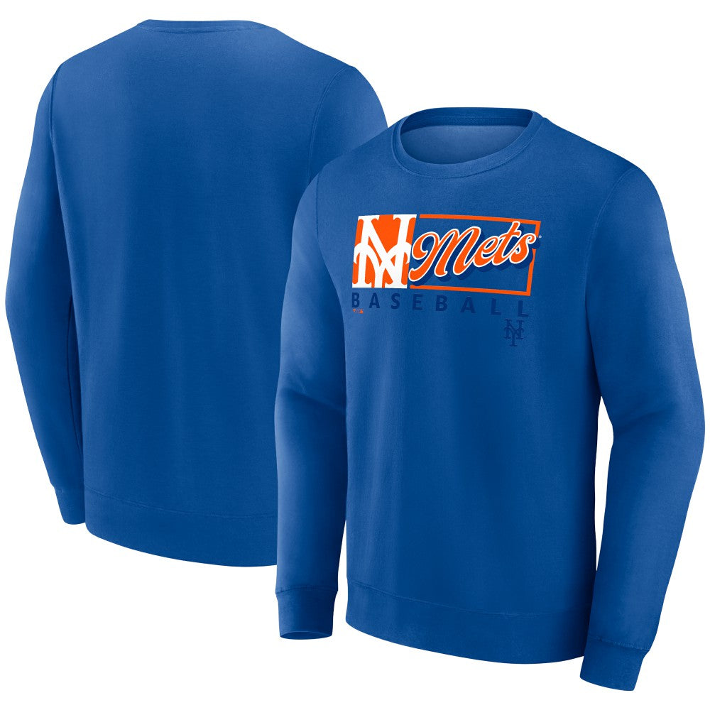 New York Mets Focus Fleece Pullover Sweatshirt Royal
