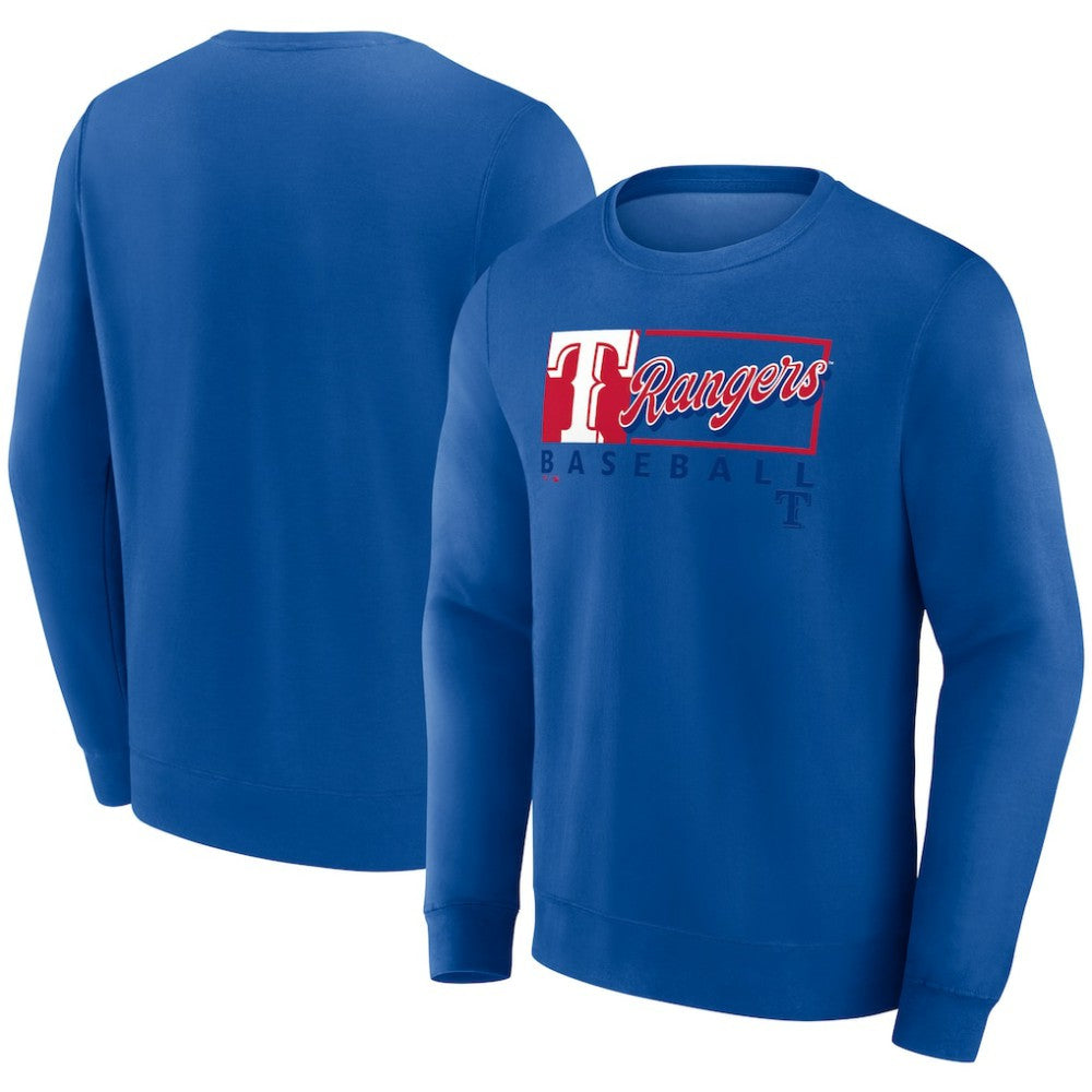 Texas Rangers Focus Fleece Pullover Sweatshirt Royal