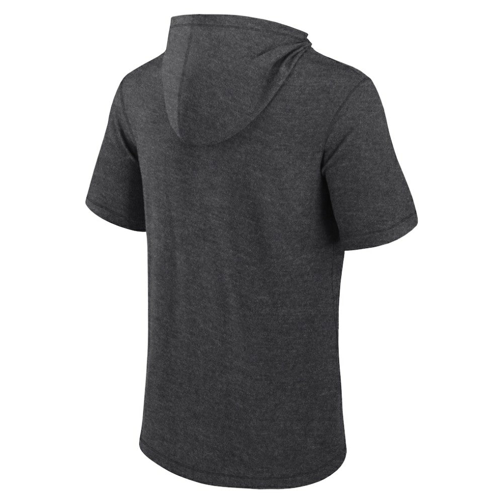 Chicago White Sox Push Short Sleeve Pullover Hoodie Heather Charcoal