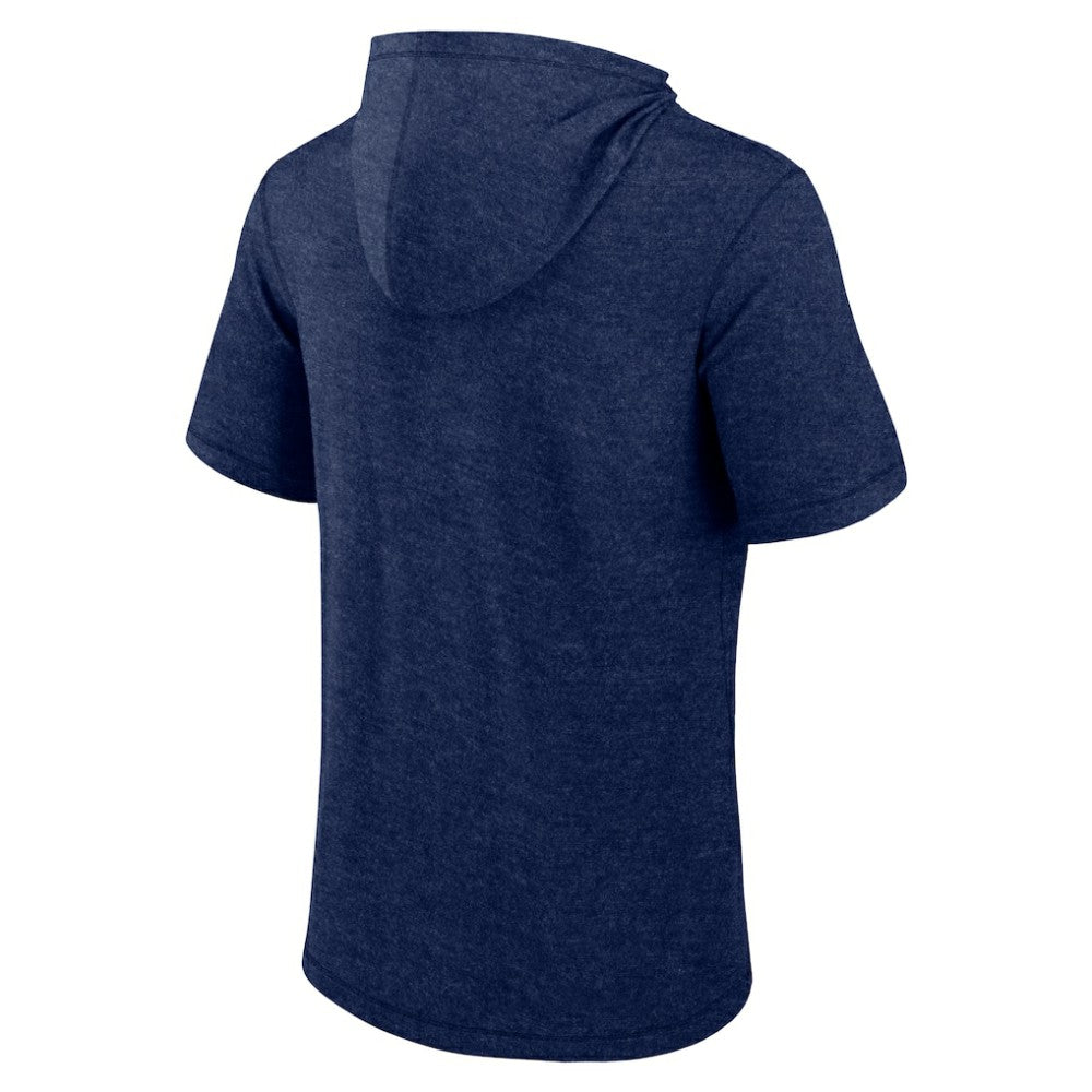 Minnesota Twins Push Short Sleeve Pullover Hoodie Heather Navy