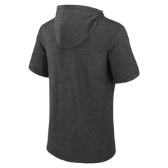 San Francisco Giants Push Short Sleeve Pullover Hoodie Heather Charcoal