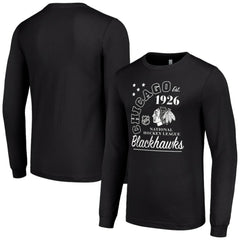 Chicago Blackhawks Starter Arch City Theme Graphic Long Sleeve T-Shirt Black