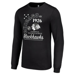 Chicago Blackhawks Starter Arch City Theme Graphic Long Sleeve T-Shirt Black