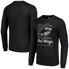 Detroit Red Wings Starter Arch City Theme Graphic Long Sleeve T-Shirt Black