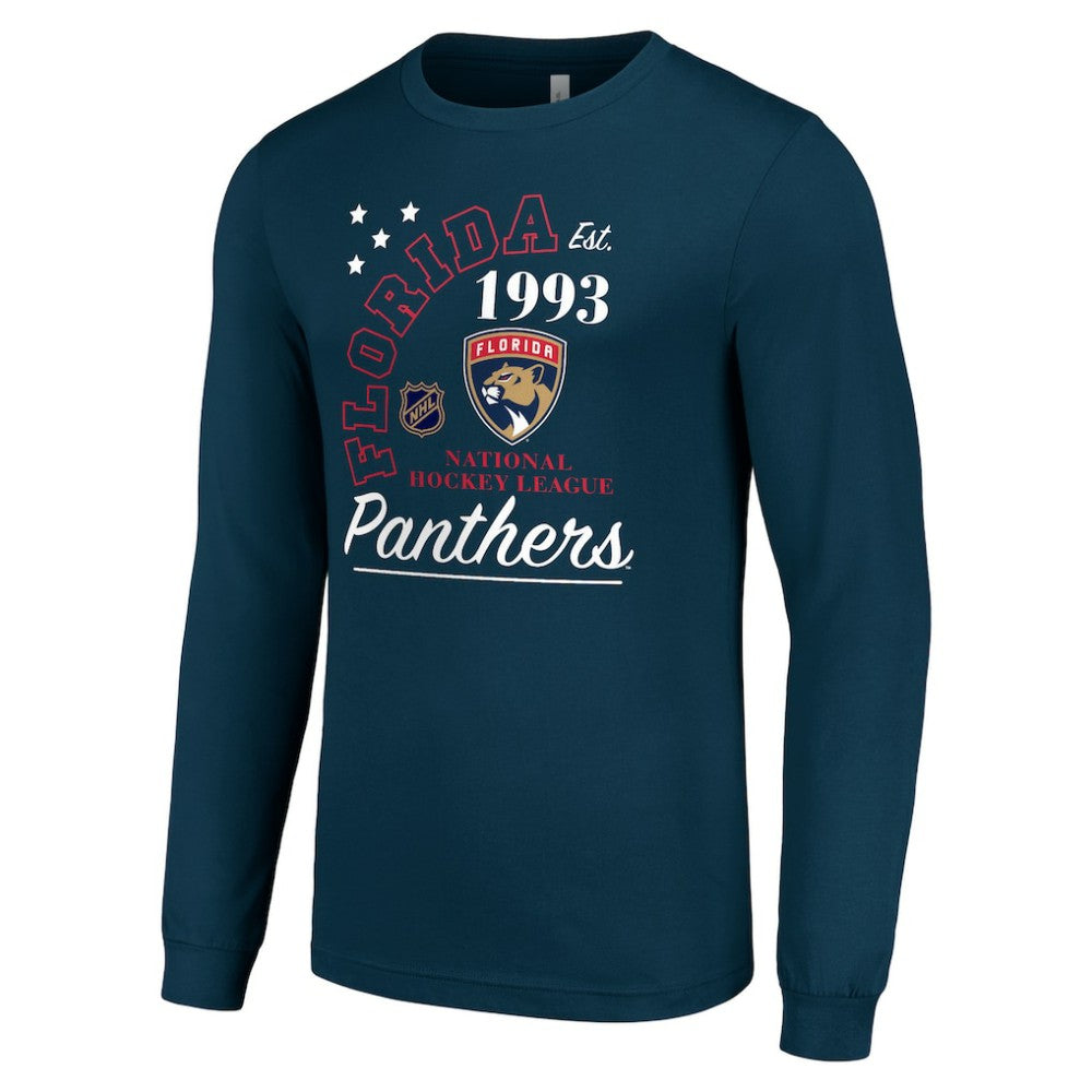 Florida Panthers Starter Arch City Theme Graphic Long Sleeve T-Shirt Navy