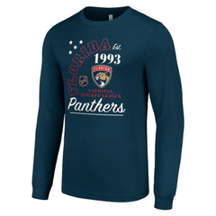 Florida Panthers Starter Arch City Theme Graphic Long Sleeve T-Shirt Navy