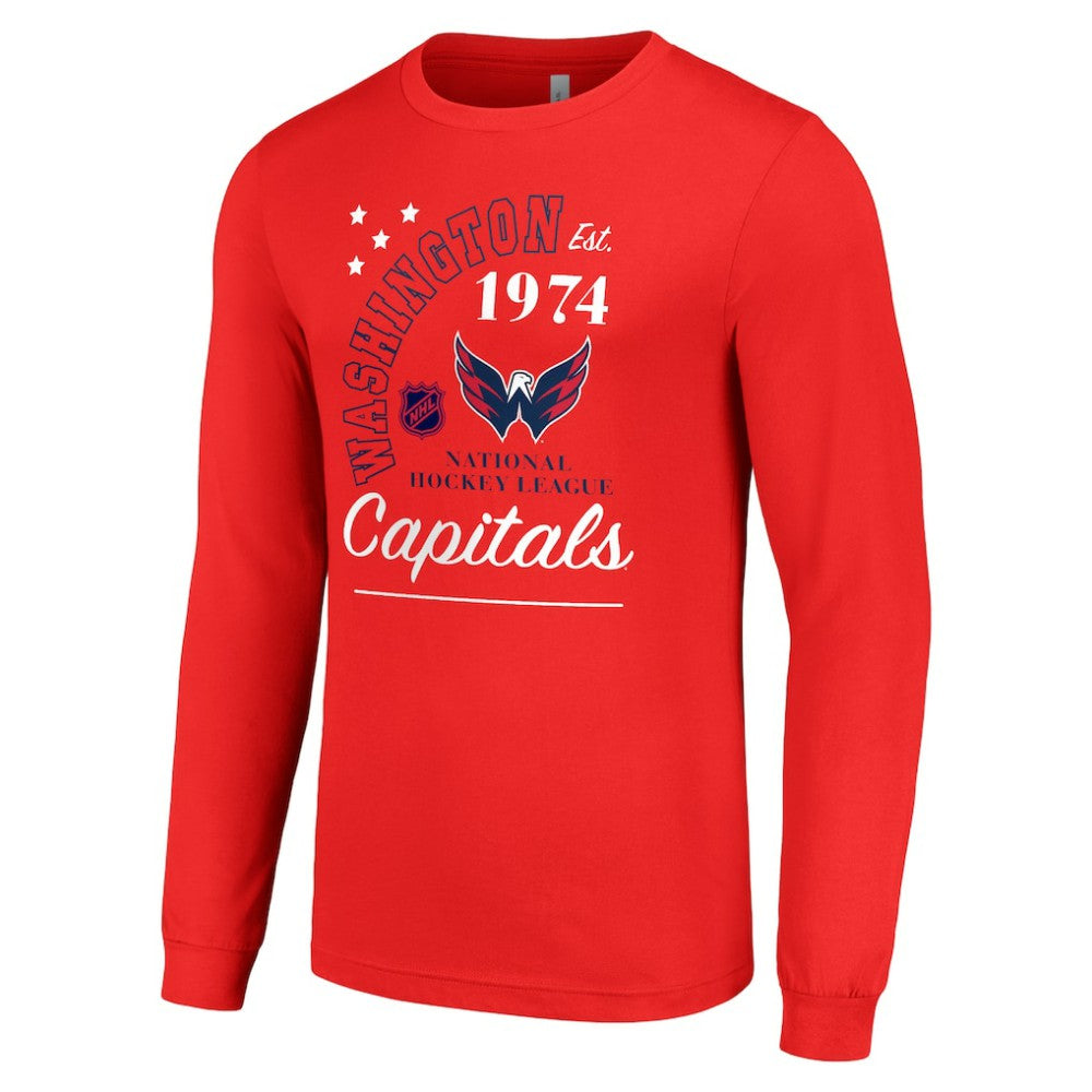 Washington Capitals Starter Arch City Theme Graphic Long Sleeve T-Shirt Red