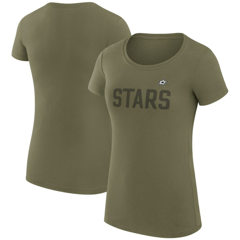 Dallas Stars G-III 4Her by Carl Banks Women's Super-Slim Fit Lightweight Dot Print Team T-Shirt Green