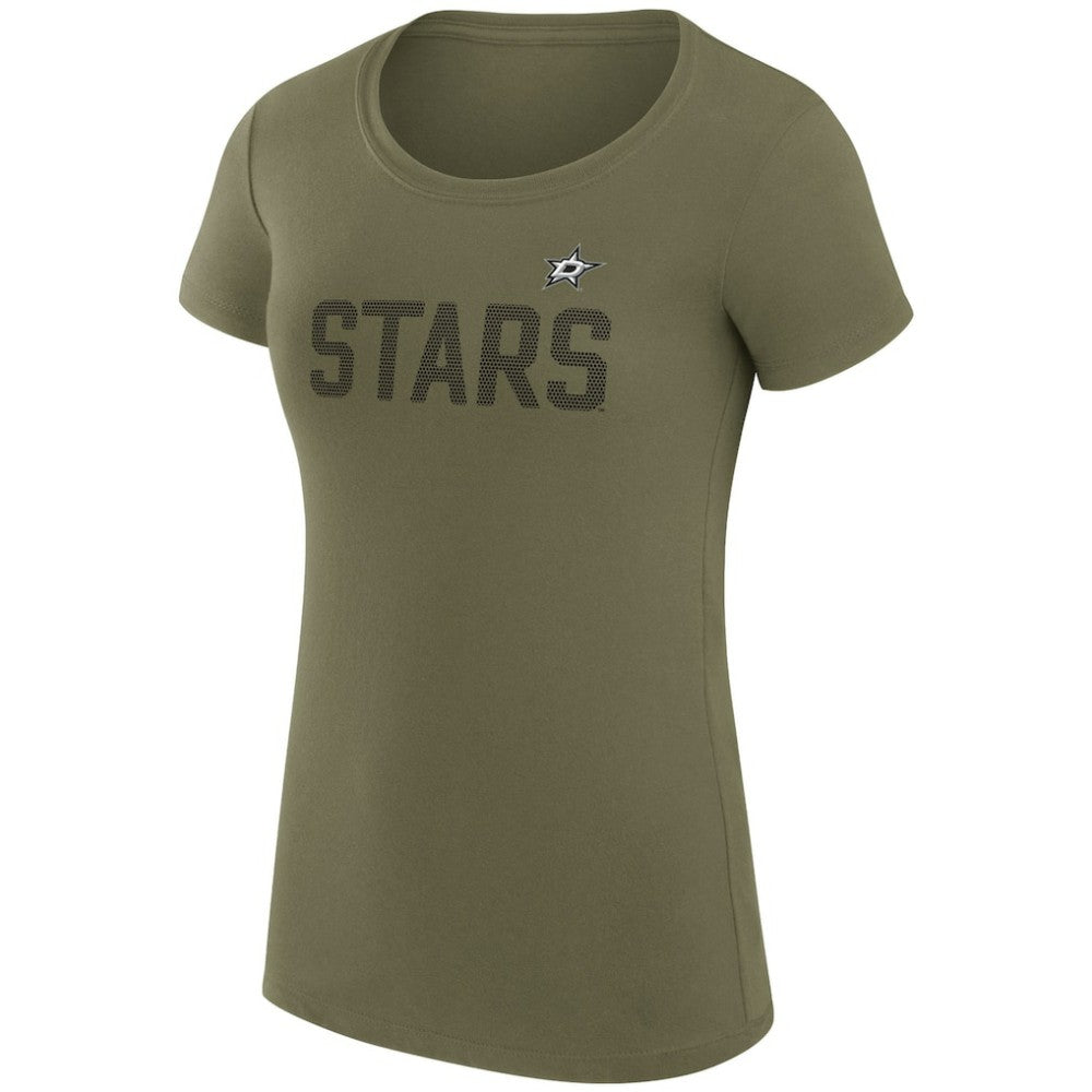 Dallas Stars G-III 4Her by Carl Banks Women's Super-Slim Fit Lightweight Dot Print Team T-Shirt Green