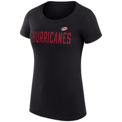 Carolina Hurricanes G-III 4Her by Carl Banks Women's Super-Slim Fit Lightweight Dot Print Team T-Shirt Black