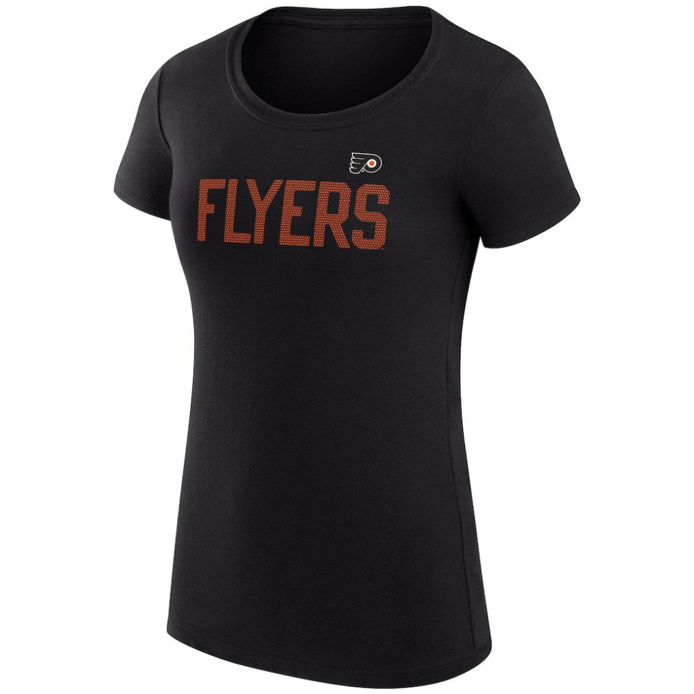 Philadelphia Flyers G-III 4Her by Carl Banks Women's Super-Slim Fit Lightweight Dot Print Team T-Shirt Black