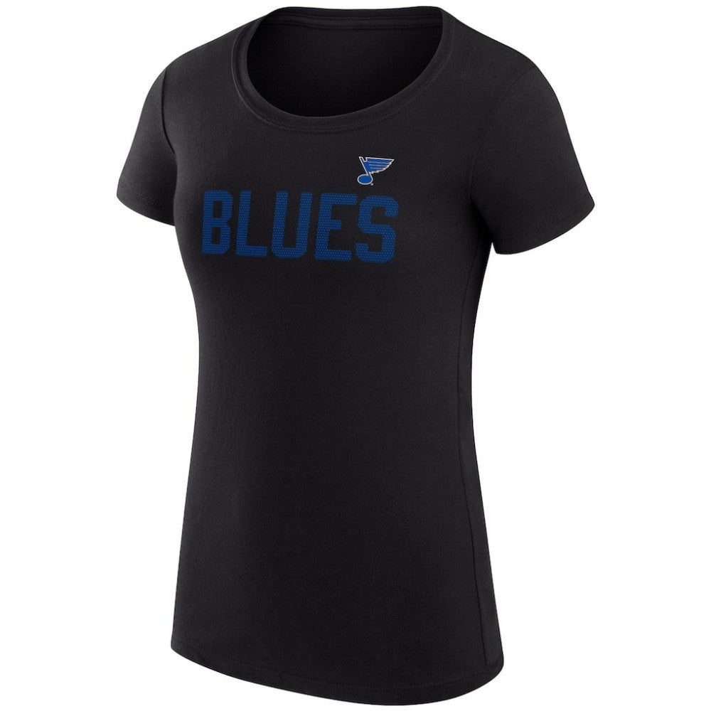 St. Louis Blues G-III 4Her by Carl Banks Women's Super-Slim Fit Lightweight Dot Print Team T-Shirt Black