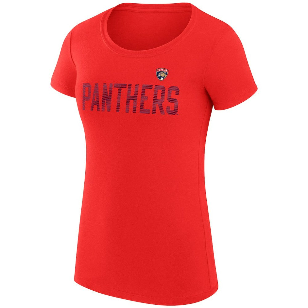 Florida Panthers G-III 4Her by Carl Banks Women's Super-Slim Fit Lightweight Dot Print Team T-Shirt Red