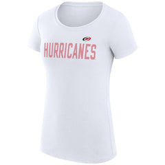 Carolina Hurricanes G-III 4Her by Carl Banks Women's Super-Slim Fit Lightweight Dot Print Team T-Shirt White