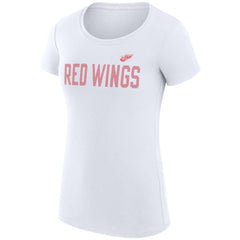 Detroit Red Wings G-III 4Her by Carl Banks Women's Super-Slim Fit Lightweight Dot Print Team T-Shirt White