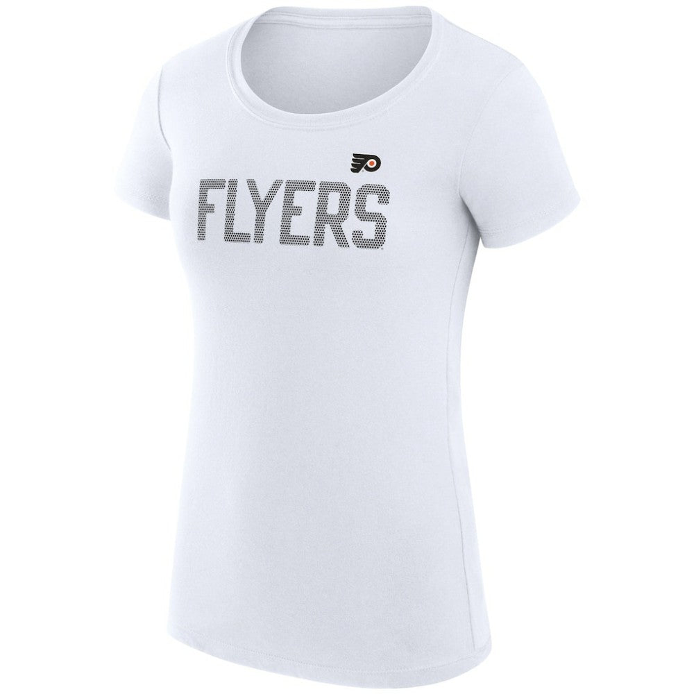 Philadelphia Flyers G-III 4Her by Carl Banks Women's Super-Slim Fit Lightweight Dot Print Team T-Shirt White