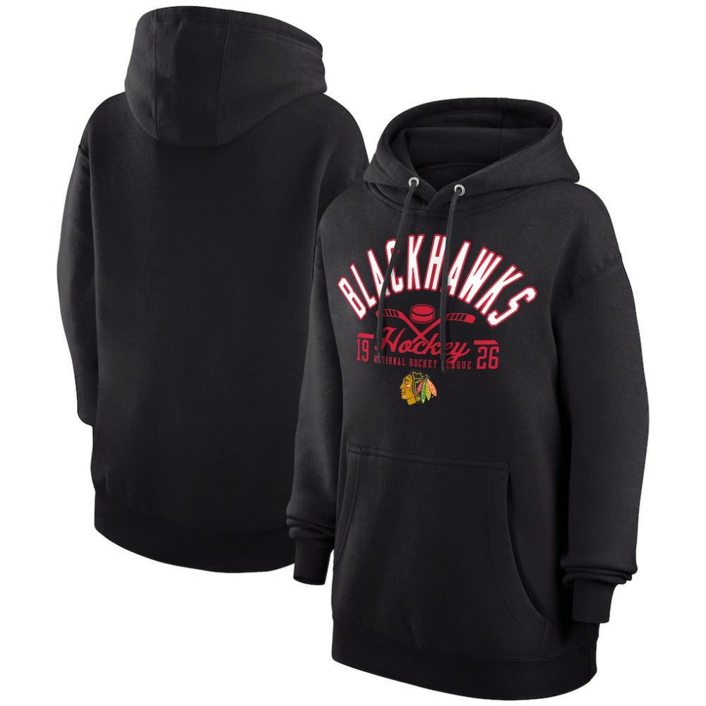 Chicago Blackhawks Starter Puck Pullover Hoodie Black