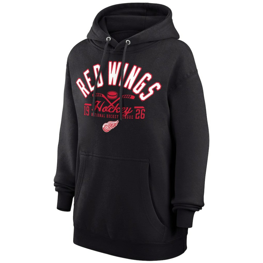 Detroit Red Wings Starter Puck Pullover Hoodie Black