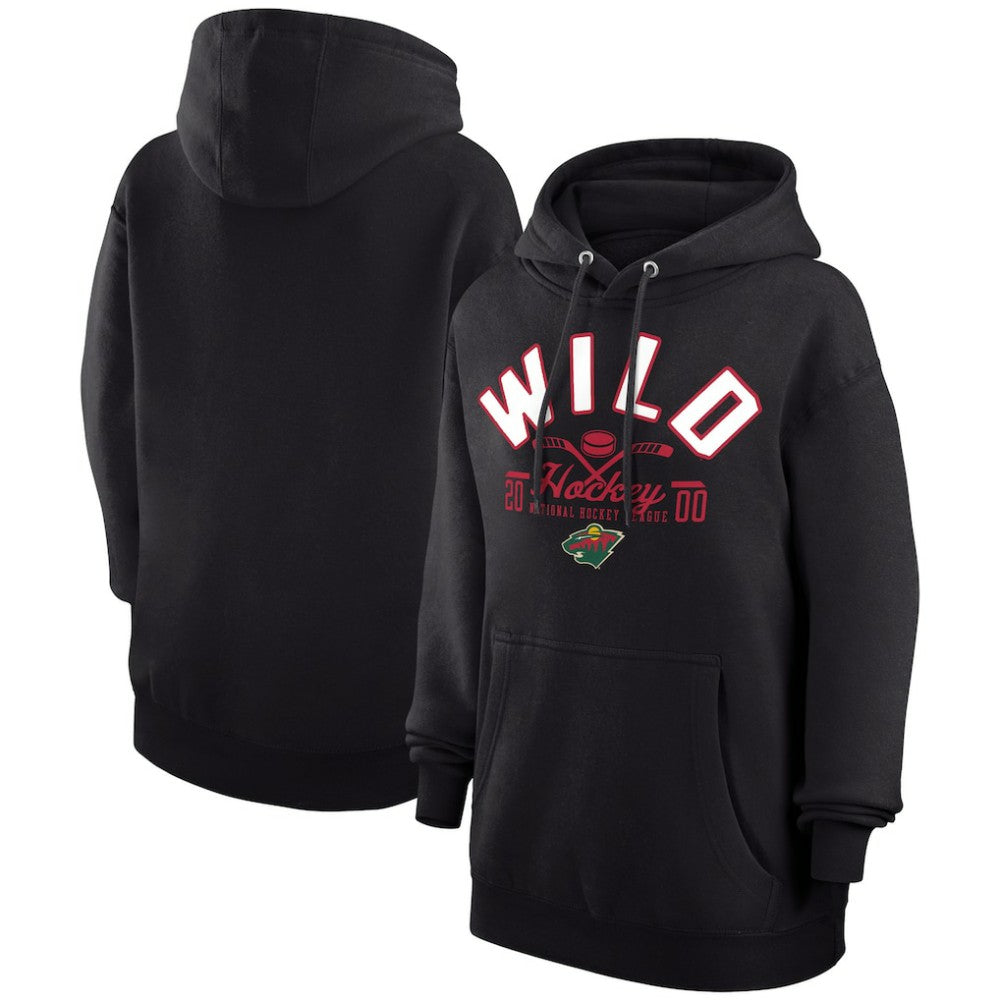 Minnesota Wild Starter Puck Pullover Hoodie Black