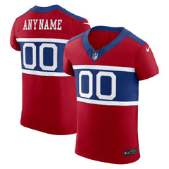 New York Giants Alternate Vapor F.U.S.E. Elite Custom Jersey - Red