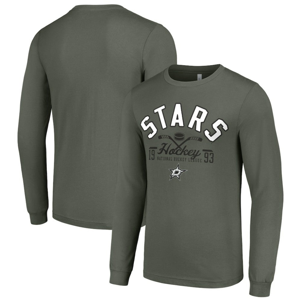 Dallas Stars Starter Puck Long Sleeve T-Shirt Green