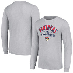 Florida Panthers Starter Puck Long Sleeve T-Shirt Heather Gray