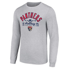 Florida Panthers Starter Puck Long Sleeve T-Shirt Heather Gray