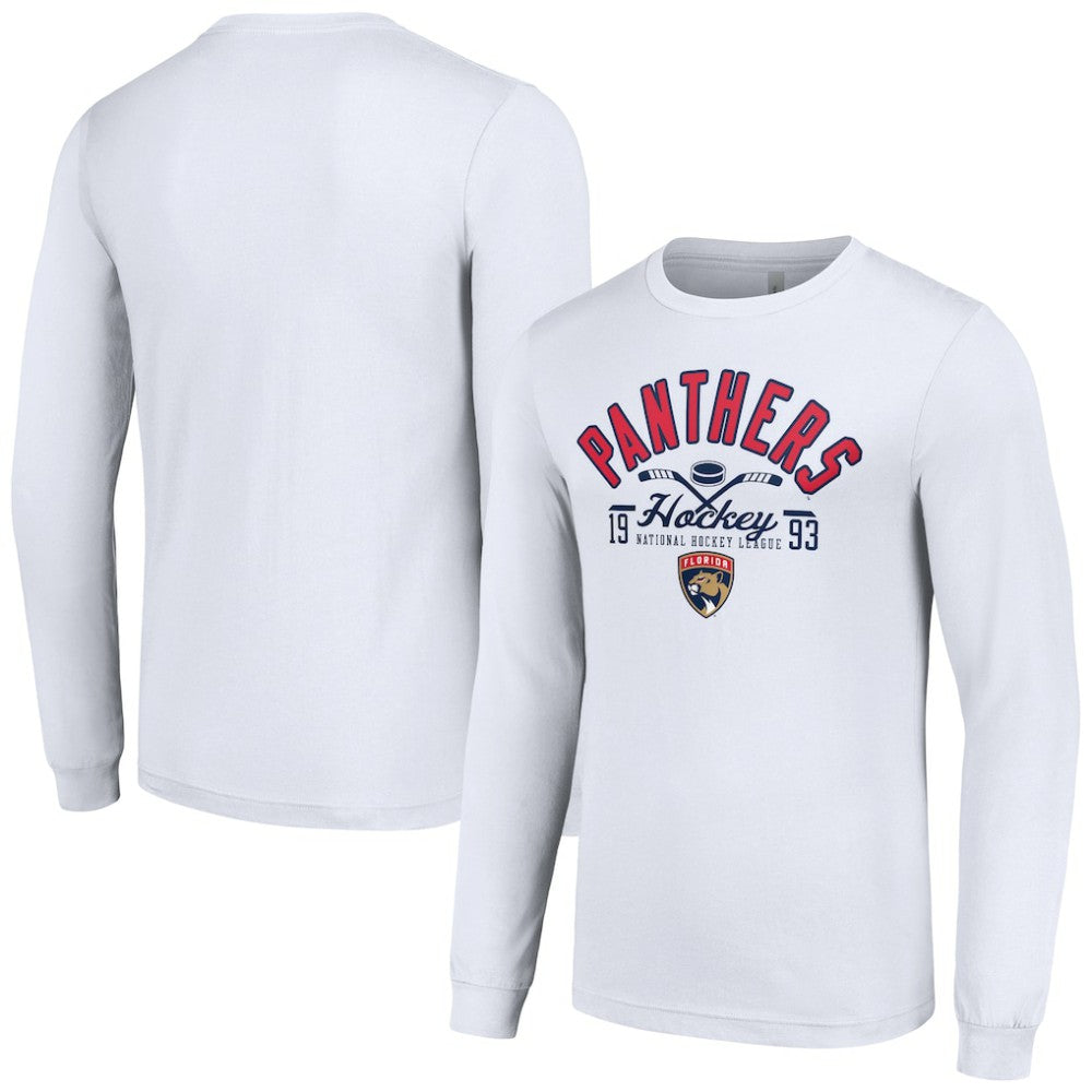 Florida Panthers Starter Puck Long Sleeve T-Shirt White