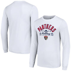 Florida Panthers Starter Puck Long Sleeve T-Shirt White