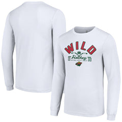 Minnesota Wild Starter Puck Long Sleeve T-Shirt White