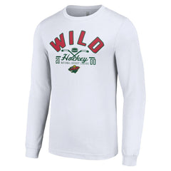 Minnesota Wild Starter Puck Long Sleeve T-Shirt White