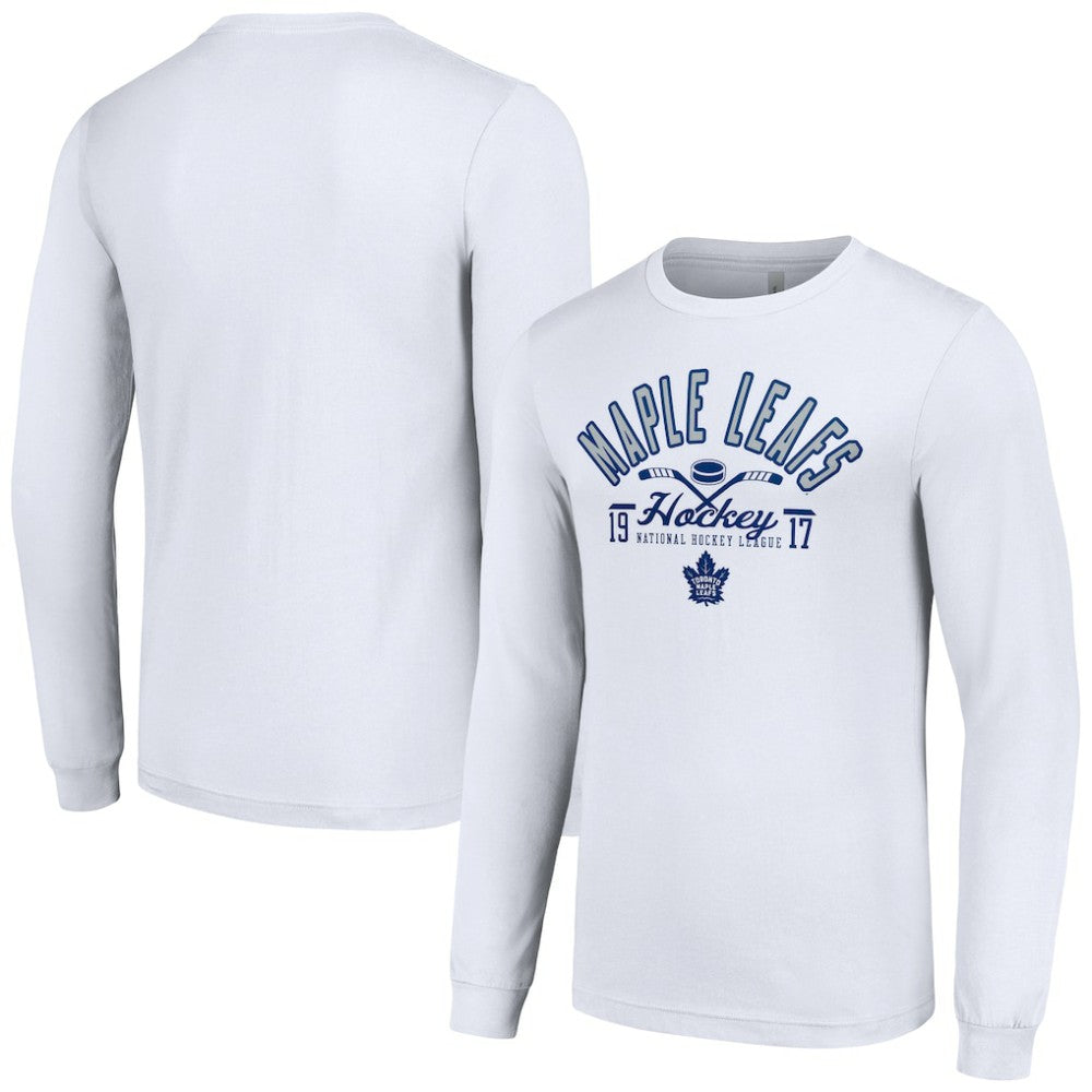 Toronto Maple Leafs Starter Puck Long Sleeve T-Shirt White