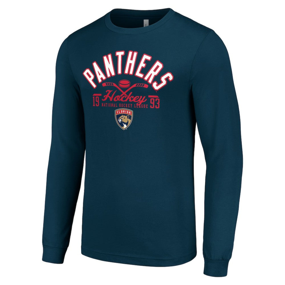Florida Panthers Starter Puck Long Sleeve T-Shirt Navy