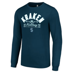 Seattle Kraken Starter Puck Long Sleeve T-Shirt Deep Sea Blue