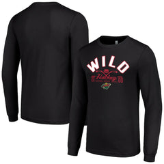 Minnesota Wild Starter Puck Long Sleeve T-Shirt Black