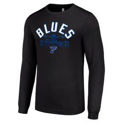 St. Louis Blues Starter Puck Long Sleeve T-Shirt Black