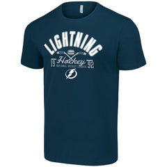Tampa Bay Lightning Starter Half Puck T-Shirt Navy