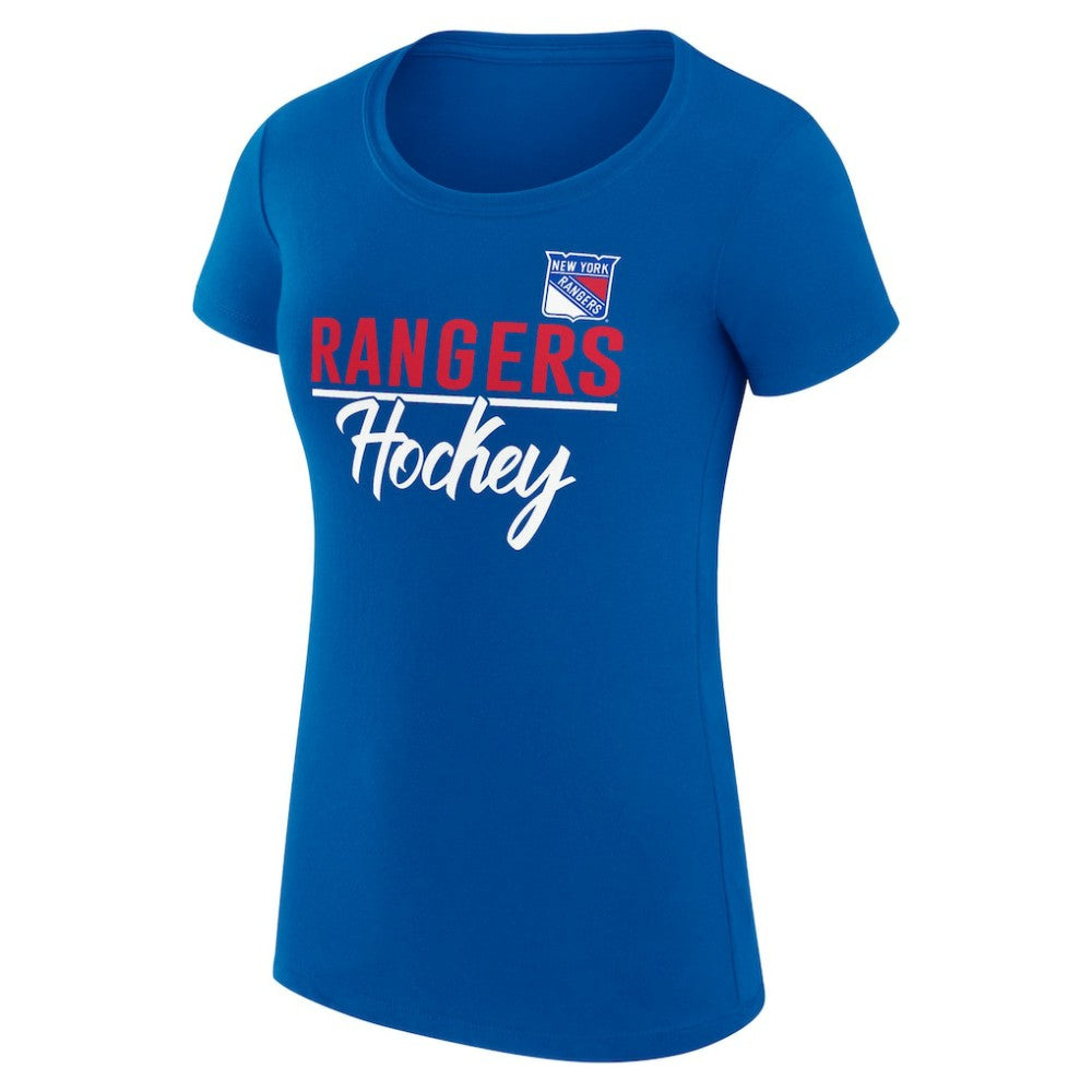 New York Rangers G-III 4Her by Carl Banks Women's Super-Slim Fit Lightweight Team Sport T-Shirt Blue