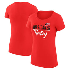 Carolina Hurricanes G-III 4Her by Carl Banks Women's Super-Slim Fit Lightweight Team Sport T-Shirt Red
