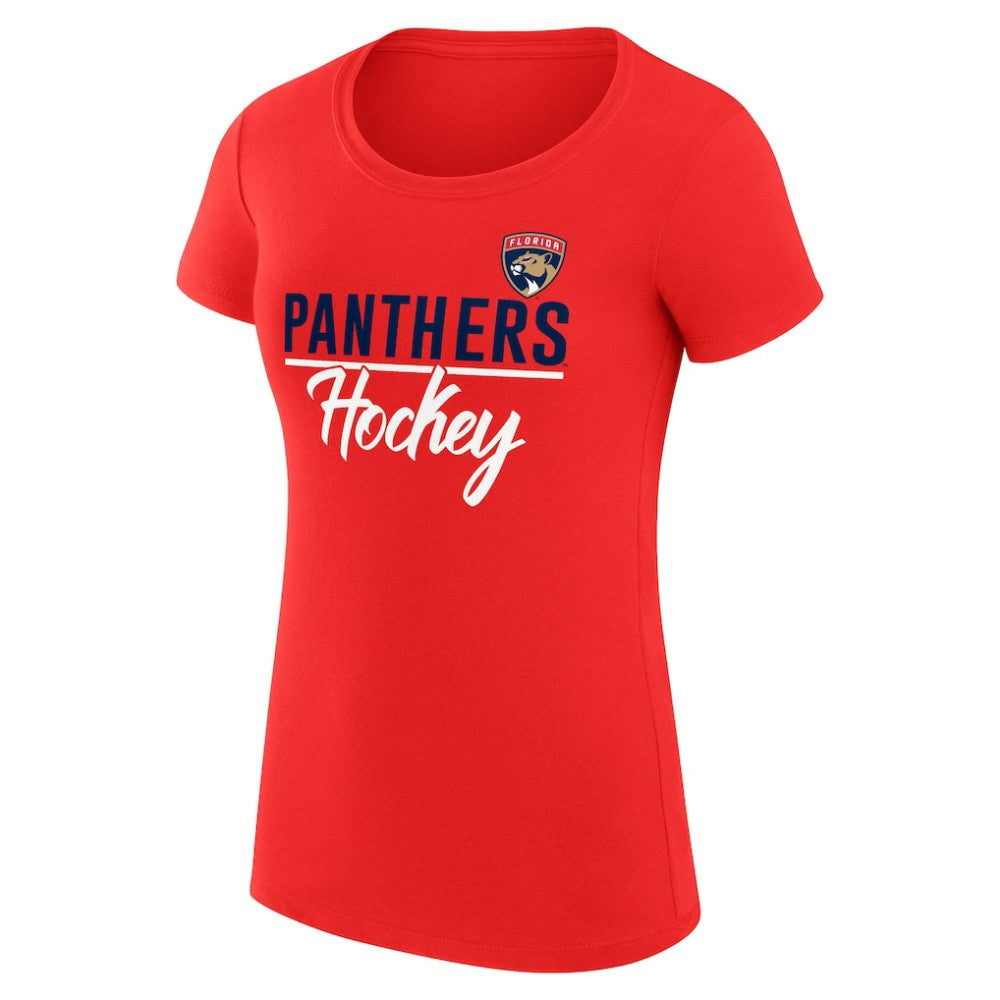 Florida Panthers G-III 4Her by Carl Banks Women's Super-Slim Fit Lightweight Team Sport T-Shirt Red